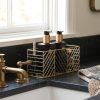 Tate Gold Painted Rectangular Metal Wire Storage Basket Storage Basket UK