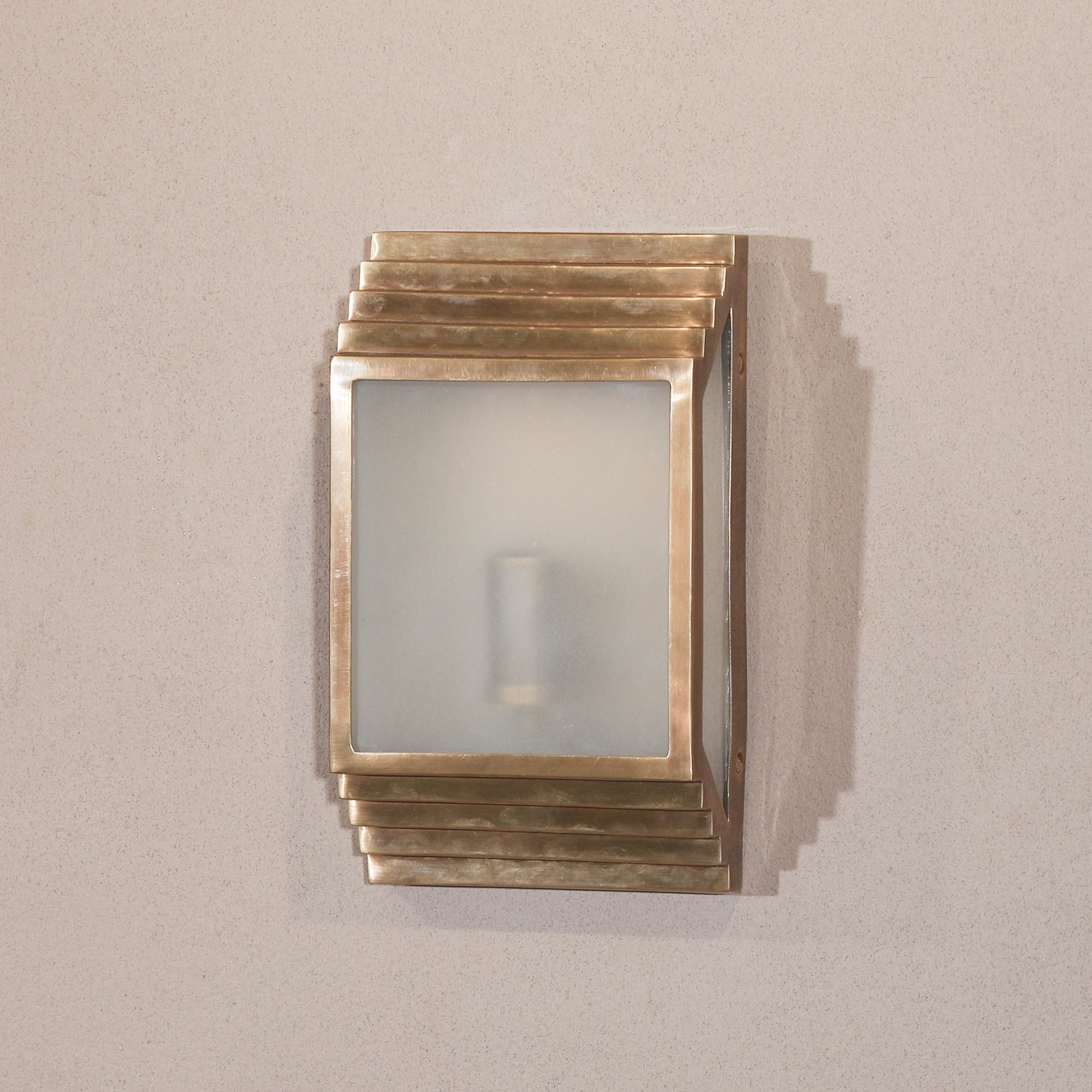 Rionagh Metal Brass Wall Light With Frosted Glass Frosted Glass UK