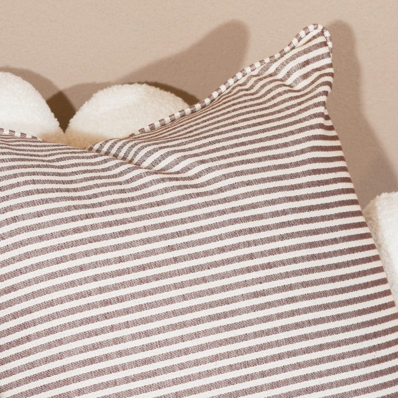 Caoimhe 50cm Coffee Brown Stripe Cushion Stripe Cushion UK