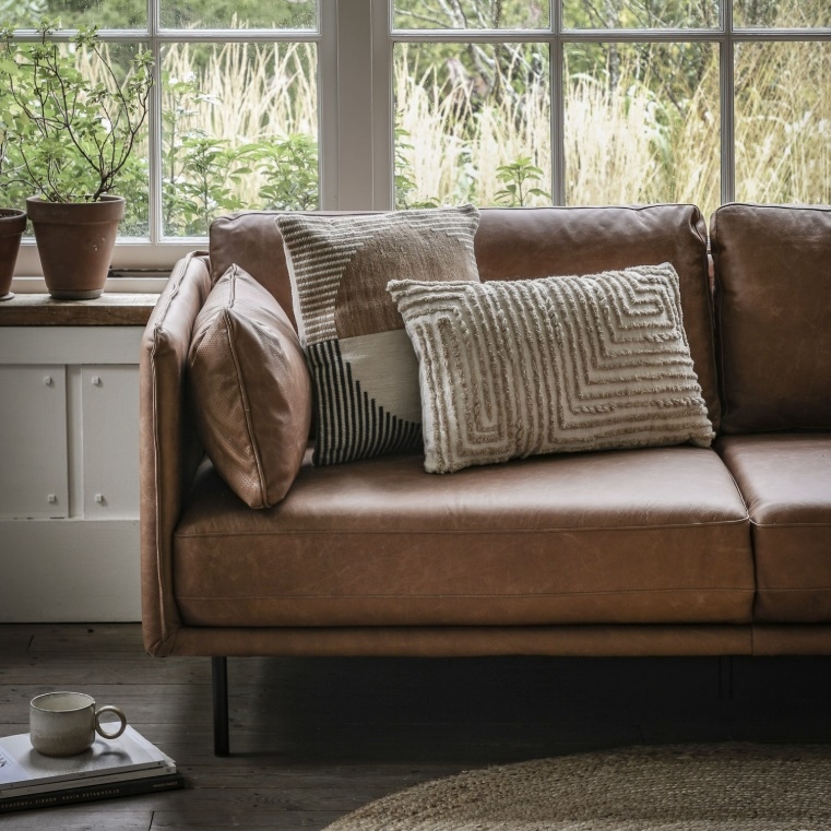 Wynonna Brown Leather Sofa Leather Sofa UK