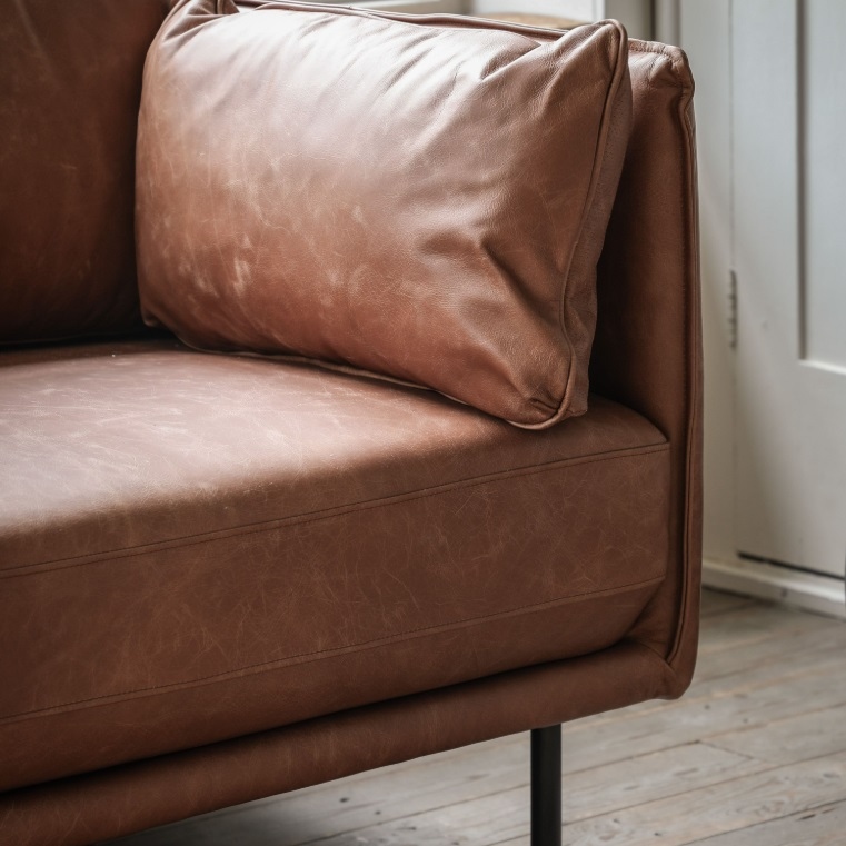 Wynonna Brown Leather Sofa Leather Sofa UK