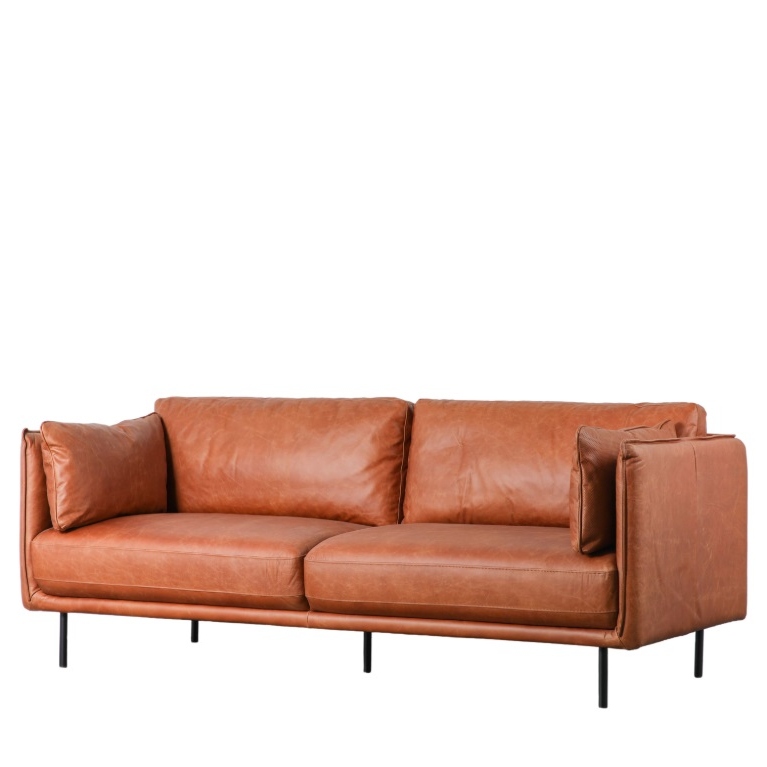 Wynonna Brown Leather Sofa Leather Sofa UK