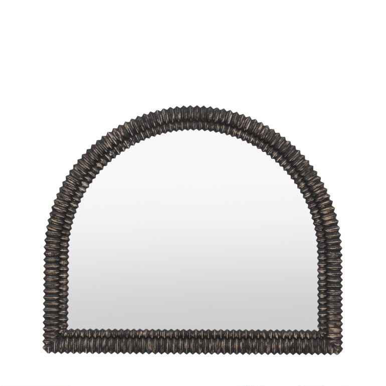 Levina Black Wash Overmantle Mirror Overmantle Mirror UK