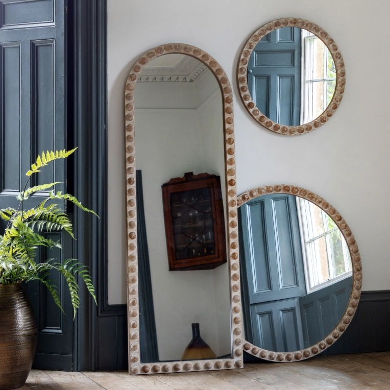Parisa Rustic Bobble Floor Mirror Floor Mirror UK