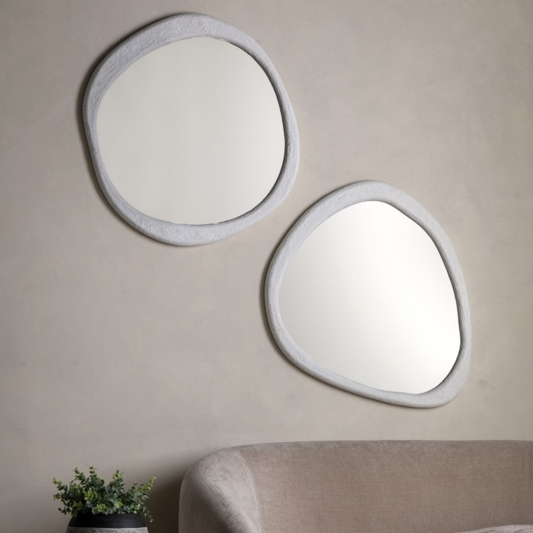 Pascoe Pebble Concrete Effect Wall Mirror Wall Mirror UK