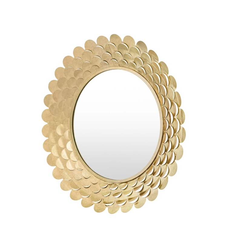 Pika Sun Mirror In Gold Finish Gold Finish UK