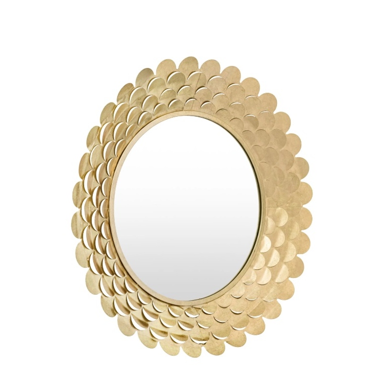 Pika Sun Mirror In Gold Finish Gold Finish UK