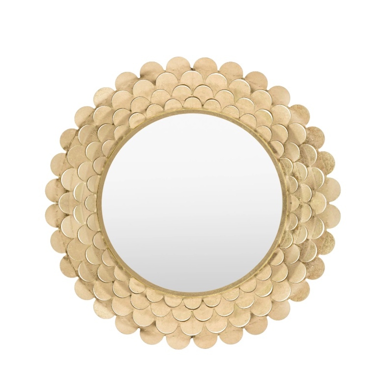 Pika Sun Mirror In Gold Finish Gold Finish UK