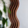 Wave Brown Wooden Wall Mirror Wall Mirror UK