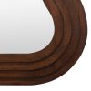 Wave Brown Wooden Wall Mirror Wall Mirror UK