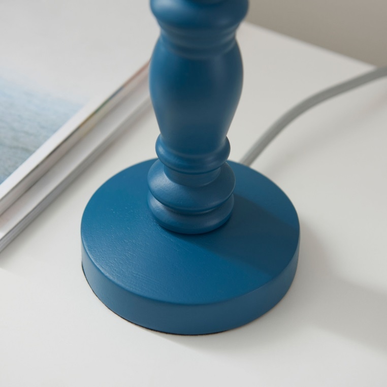 Wooden Dea Santorini Blue Table Lamp Base Lamp Base UK