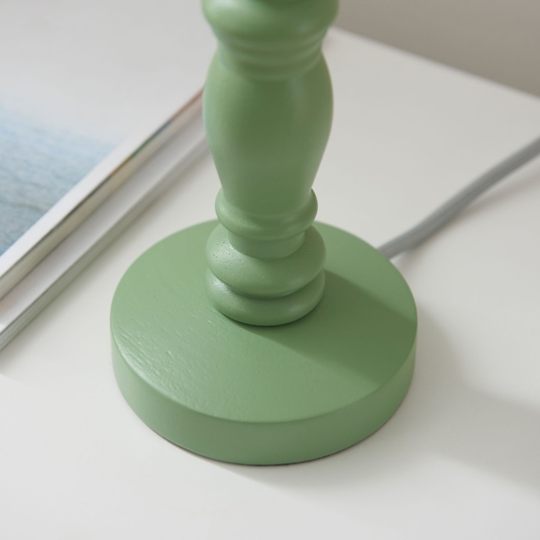 Wooden Dea Pistachio Green Table Lamp Base Lamp Base UK