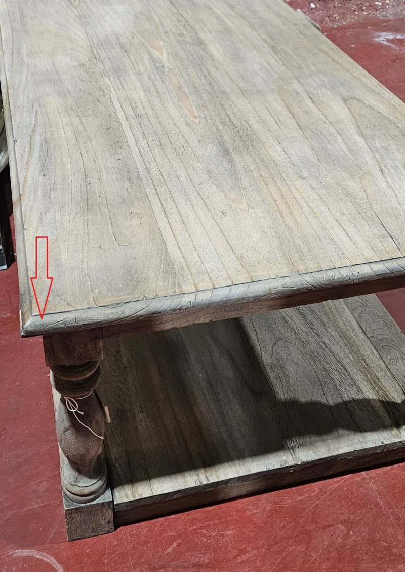 Wooden Amaury Rustic Farmhouse Coffee Table EX DISPLAY EX DISPLAY UK