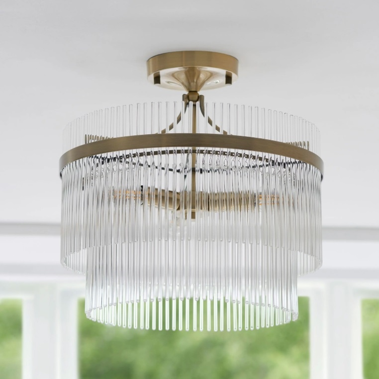Paloma Antique Brass Ceiling Light Ceiling Light UK