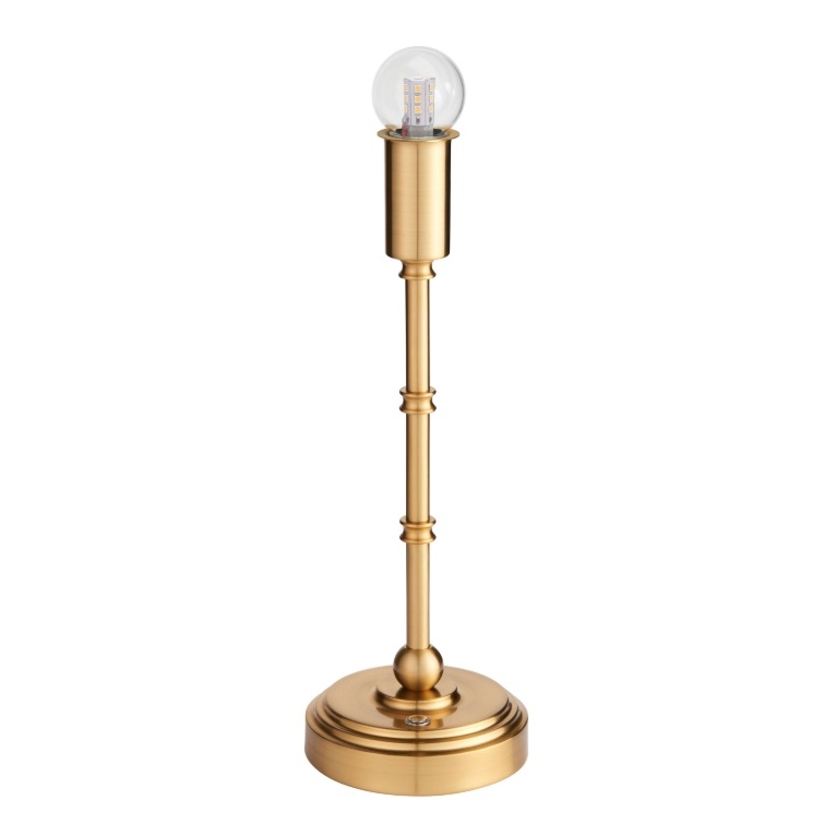 Reginald Portable Rechargeable Aged Brass Table Lamp Base Lamp Base UK