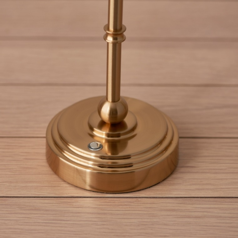 Reginald Portable Rechargeable Aged Brass Table Lamp Base Lamp Base UK