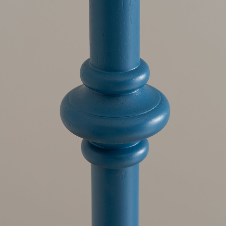 Wooden Turned Spindle Blue Floor Lamp Floor Lamp UK