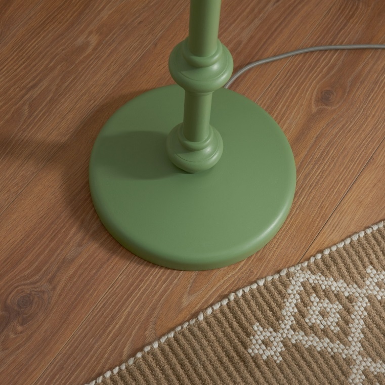 Wooden Turned Spindle Pistachio Green Floor Lamp Floor Lamp UK