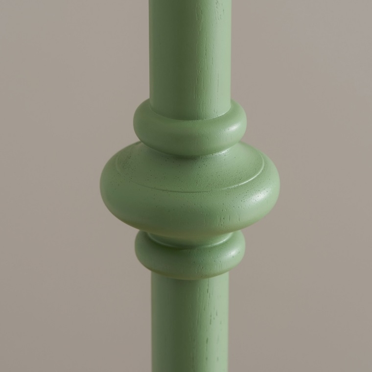 Wooden Turned Spindle Pistachio Green Floor Lamp Floor Lamp UK