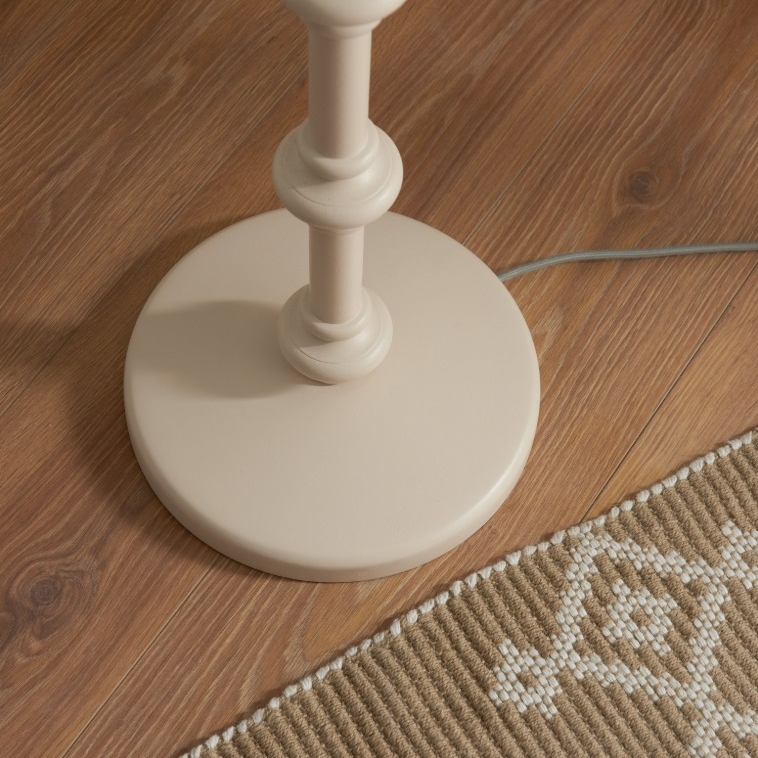 Wooden Turned Spindle Ivory Floor Lamp Floor Lamp UK