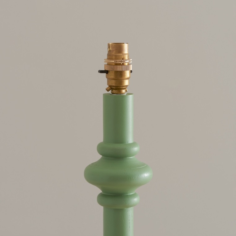 Wooden Turned Spindle Pistachio Green Floor Lamp Floor Lamp UK