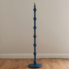 Wooden Turned Spindle Blue Floor Lamp Floor Lamp UK