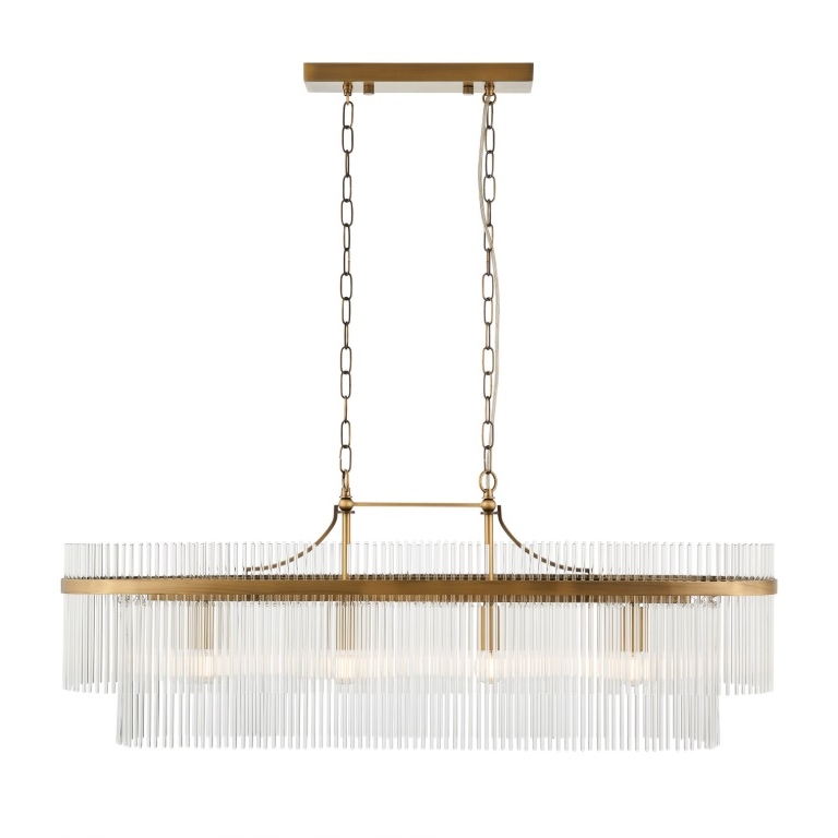 Paloma Antique Brass Adjustable Drop Pendant Light Pendant Light UK