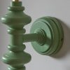 Wooden Turned Spindle Pistachio Green Wall Lamp Wall Lamp UK