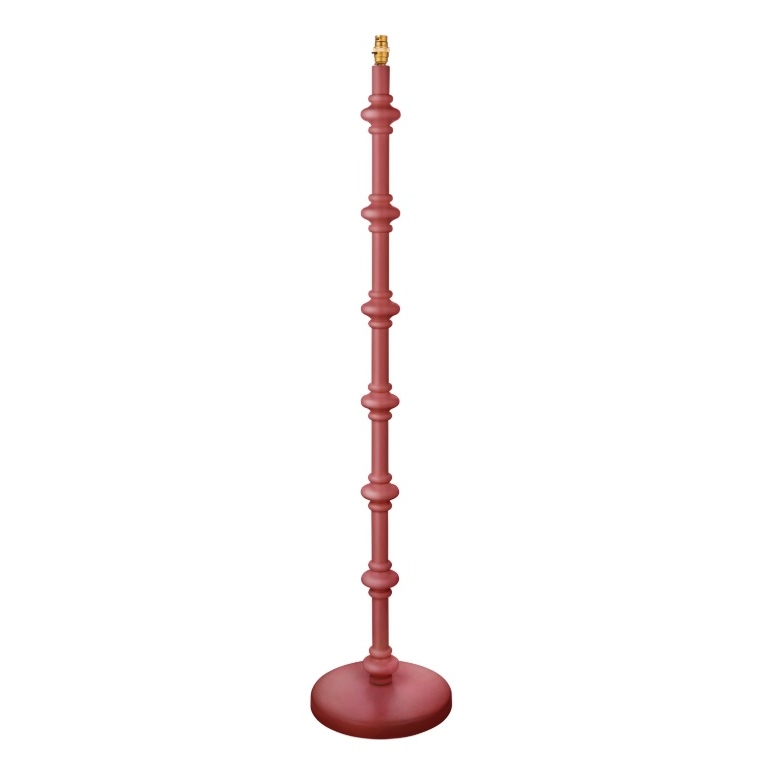 Wooden Turned Spindle Mauve Pink Floor Lamp Floor Lamp UK