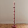 Wooden Turned Spindle Mauve Pink Floor Lamp Floor Lamp UK