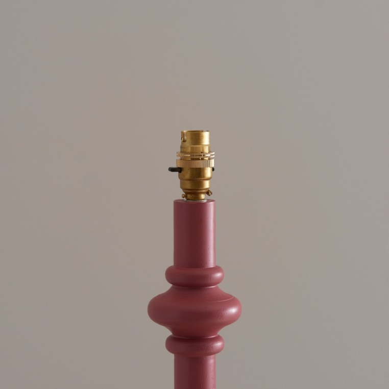 Wooden Turned Spindle Mauve Pink Floor Lamp Floor Lamp UK