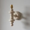 Wooden Turned Spindle Ivory Wall Lamp Wall Lamp UK