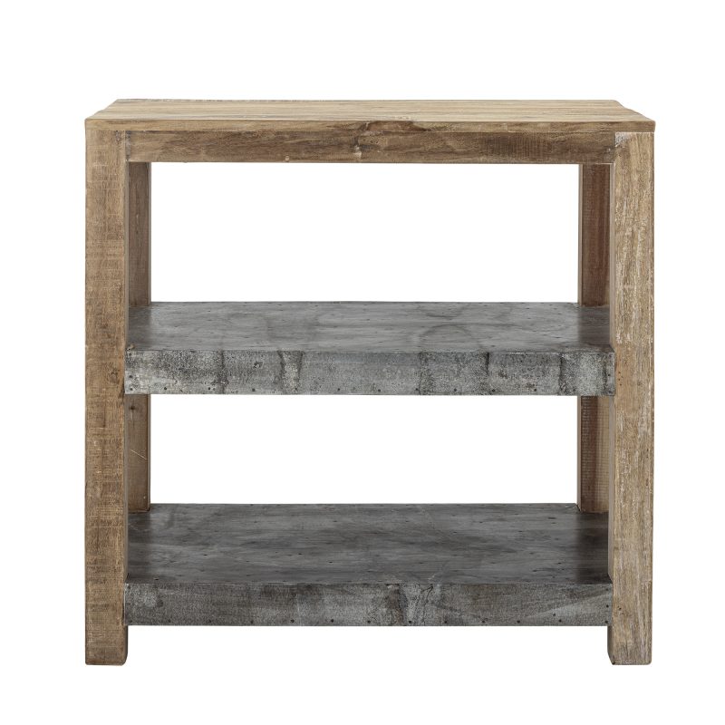 Wooden Rustic Reclaimed Kitchen Unit With Zinc Shelves Zinc Shelves UK