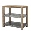 Wooden Rustic Reclaimed Kitchen Unit With Zinc Shelves Zinc Shelves UK