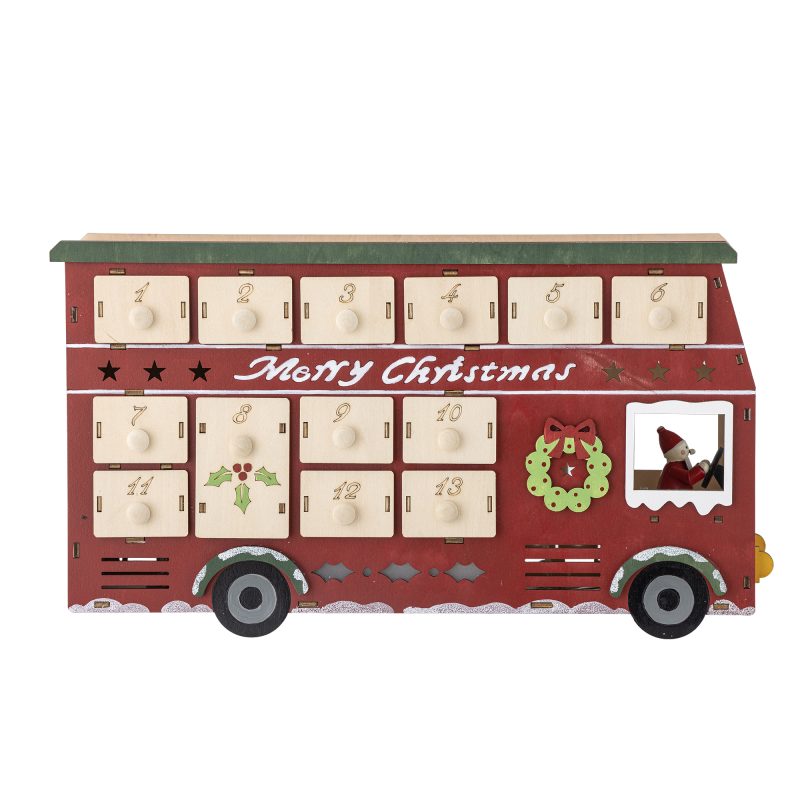 Red Bus Advent Calendar With Built In Lights In Lights UK