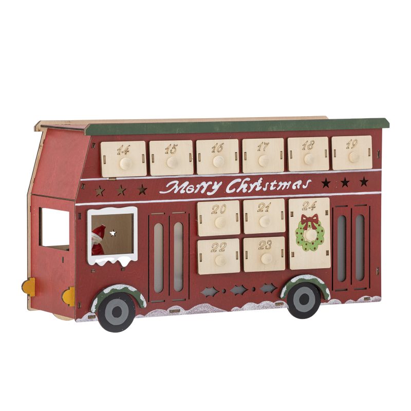 Red Bus Advent Calendar With Built In Lights In Lights UK
