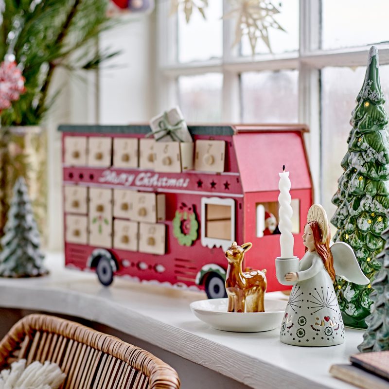 Red Bus Advent Calendar With Built In Lights In Lights UK