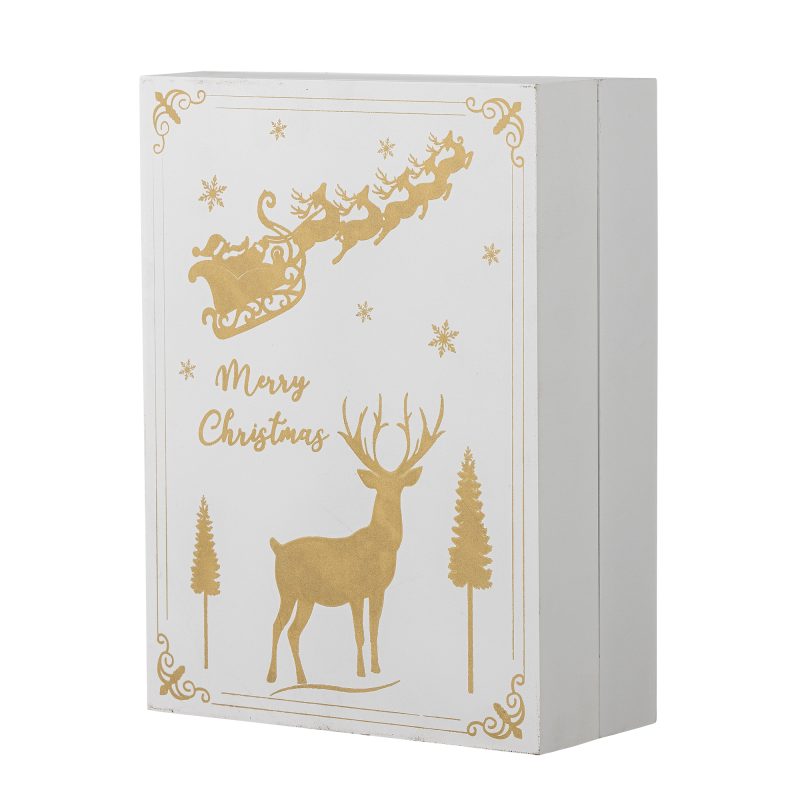 White Advent Calendar With Built In Lights In Lights UK