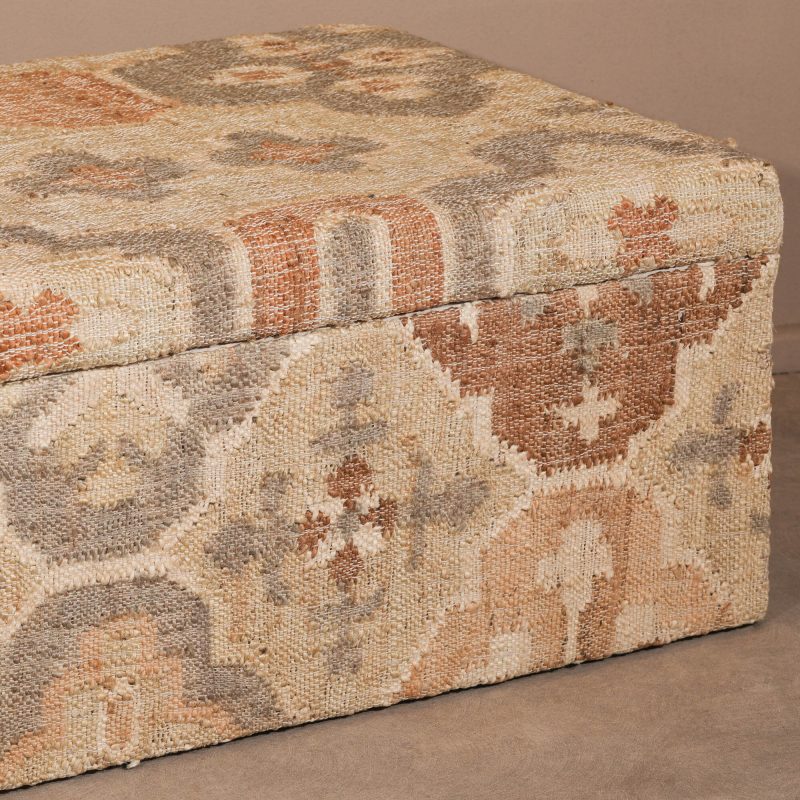 Melora Kilim Cotton Jute Ottoman Blanket Box Blanket Box UK