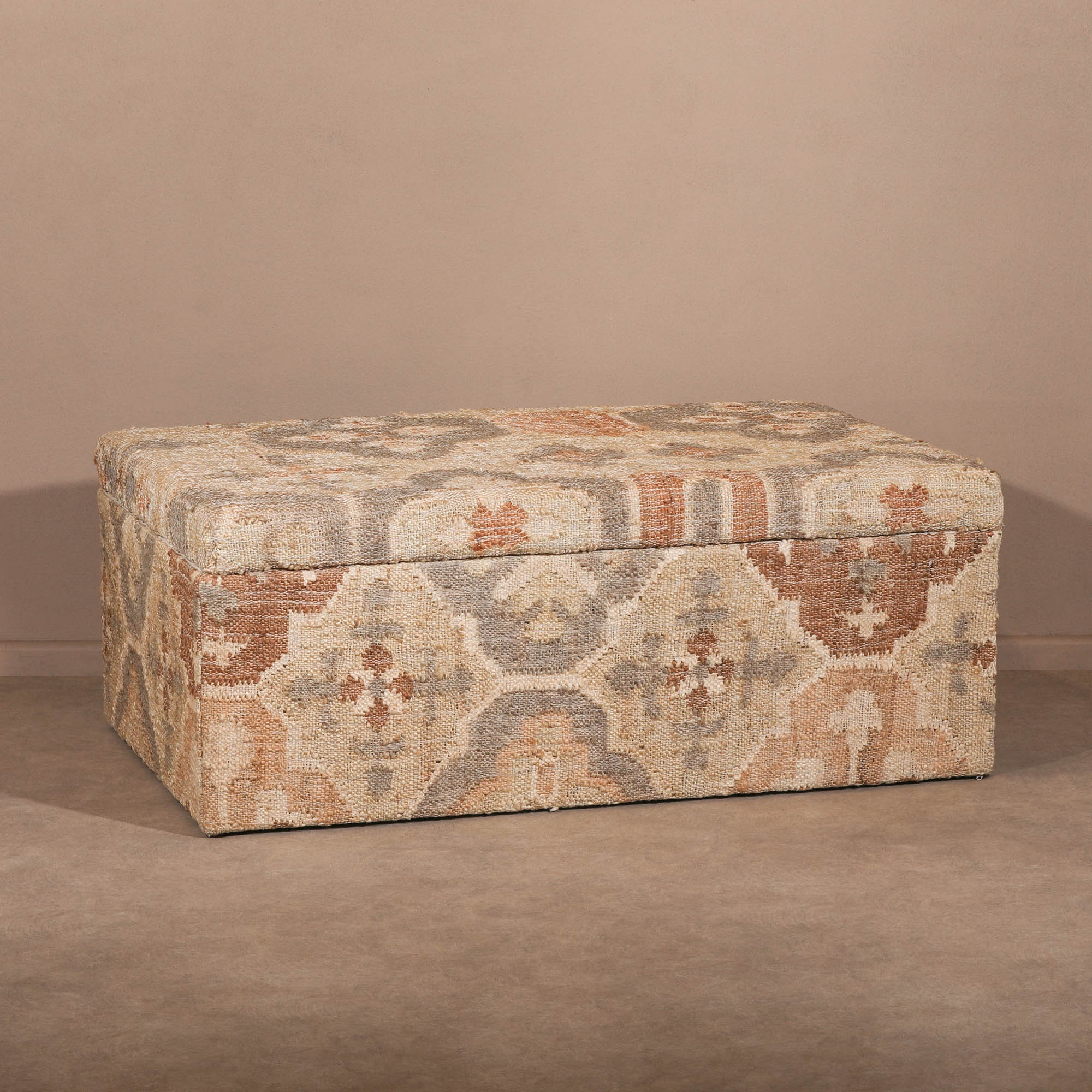 Melora Kilim Cotton Jute Ottoman Blanket Box Blanket Box UK