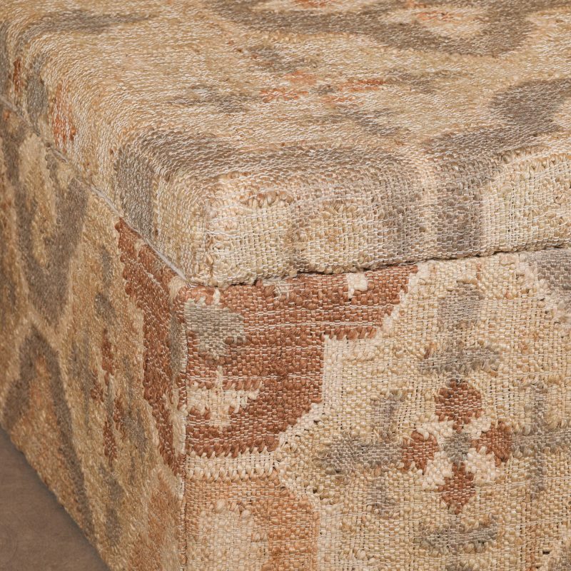 Melora Kilim Cotton Jute Ottoman Blanket Box Blanket Box UK