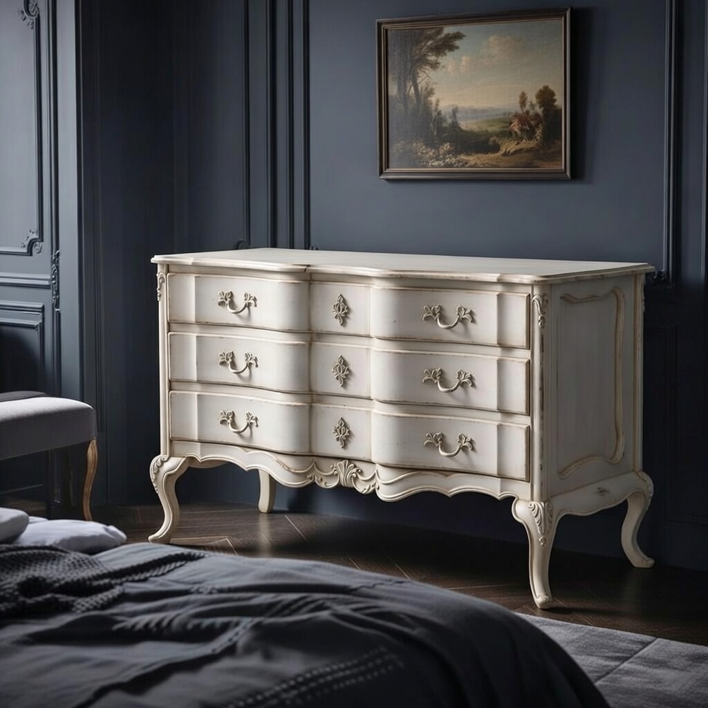 French Style Fleur 3 Drawer Chest Drawer Chest UK