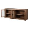 Walden Old Elm Rustic Sideboard With Glass Doors Glass Doors UK