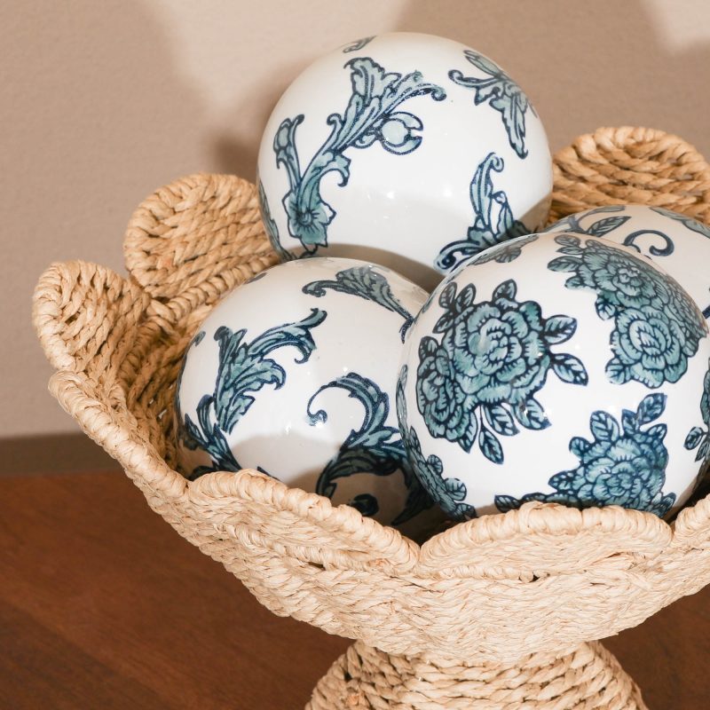 Dutch Delftware Inspired 4 Ceramic Balls Ceramic Balls UK
