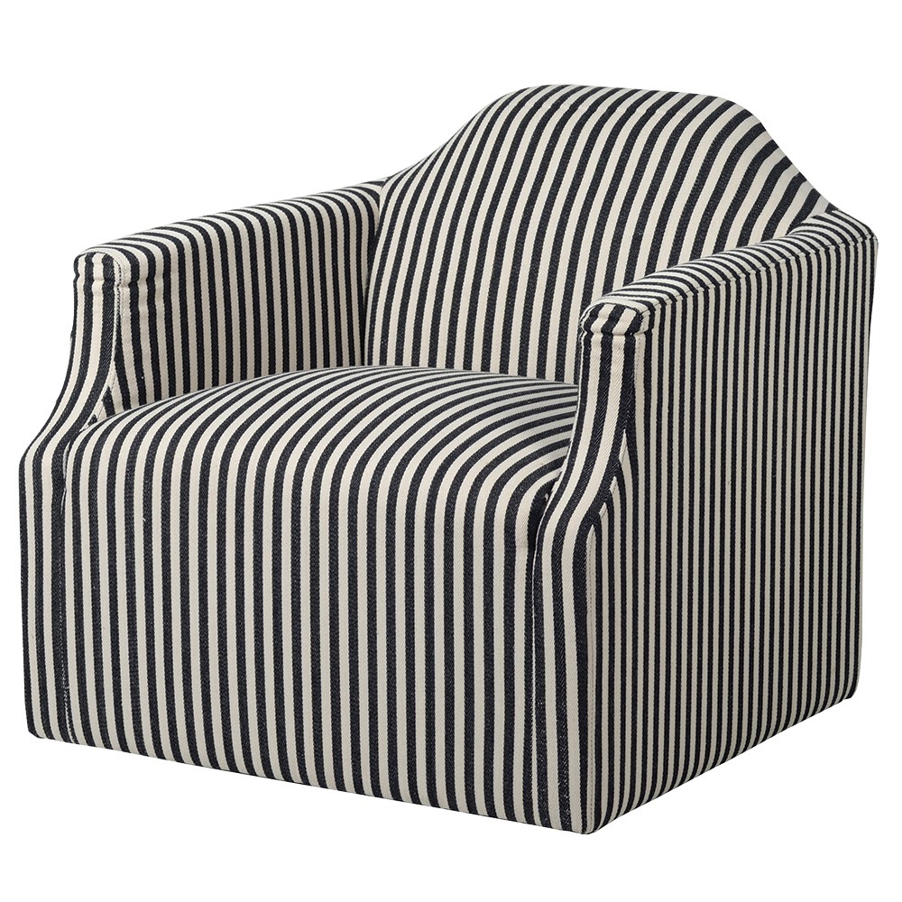 Savona Monochrome Striped Swivel Chair Swivel Chair UK