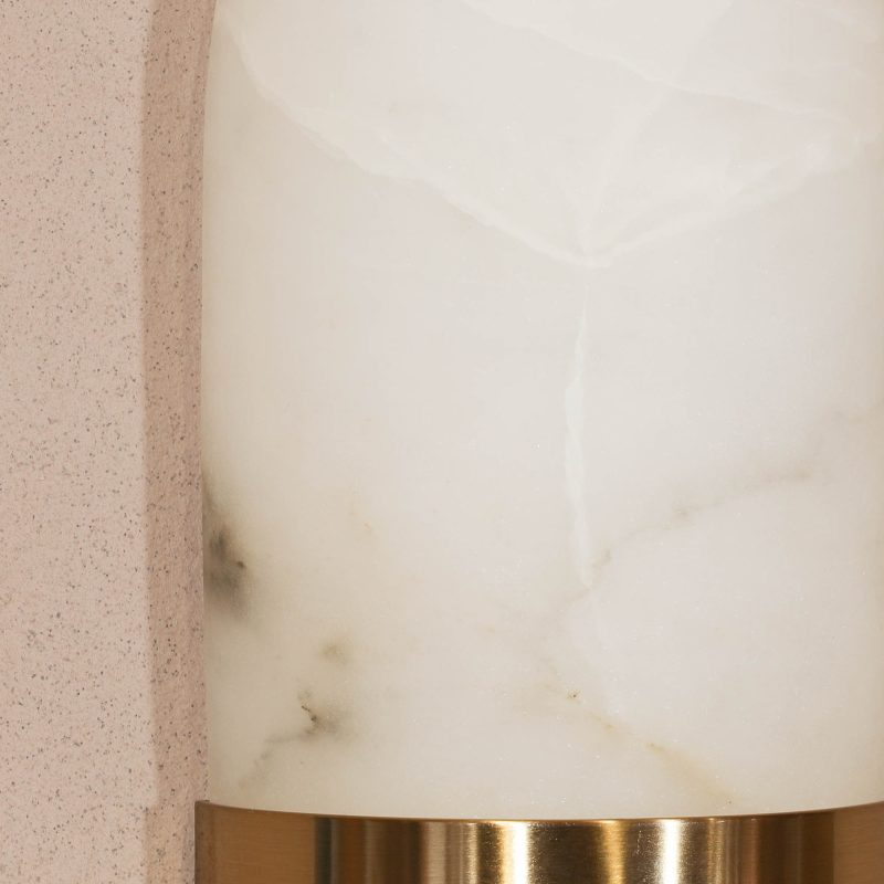 Emiliano Cylinder Italian Style Alabaster 40cm Wall Light Wall Light UK