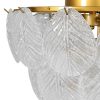 Cosette Cascading Textured Glass Leaf Deco Ceiling Light Ceiling Light UK