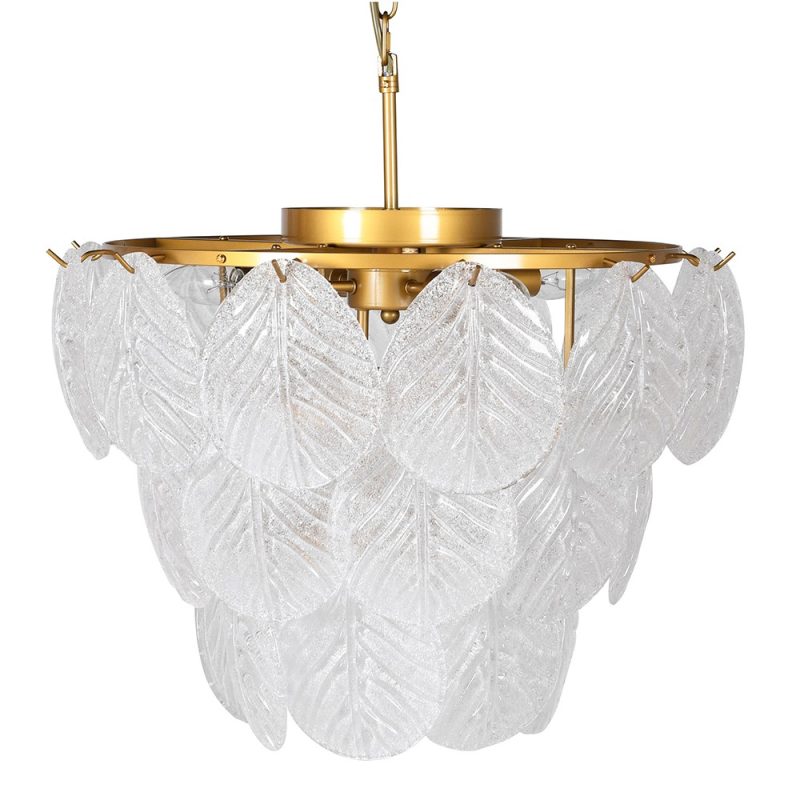 Cosette Cascading Textured Glass Leaf Ceiling Light Ceiling Light UK