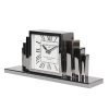 Nickel Finish Art Deco Overmantle Gaston Clock Gaston Clock UK