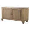 Fabian Reeded Oak Large Cupboard With Marble Top Marble Top UK